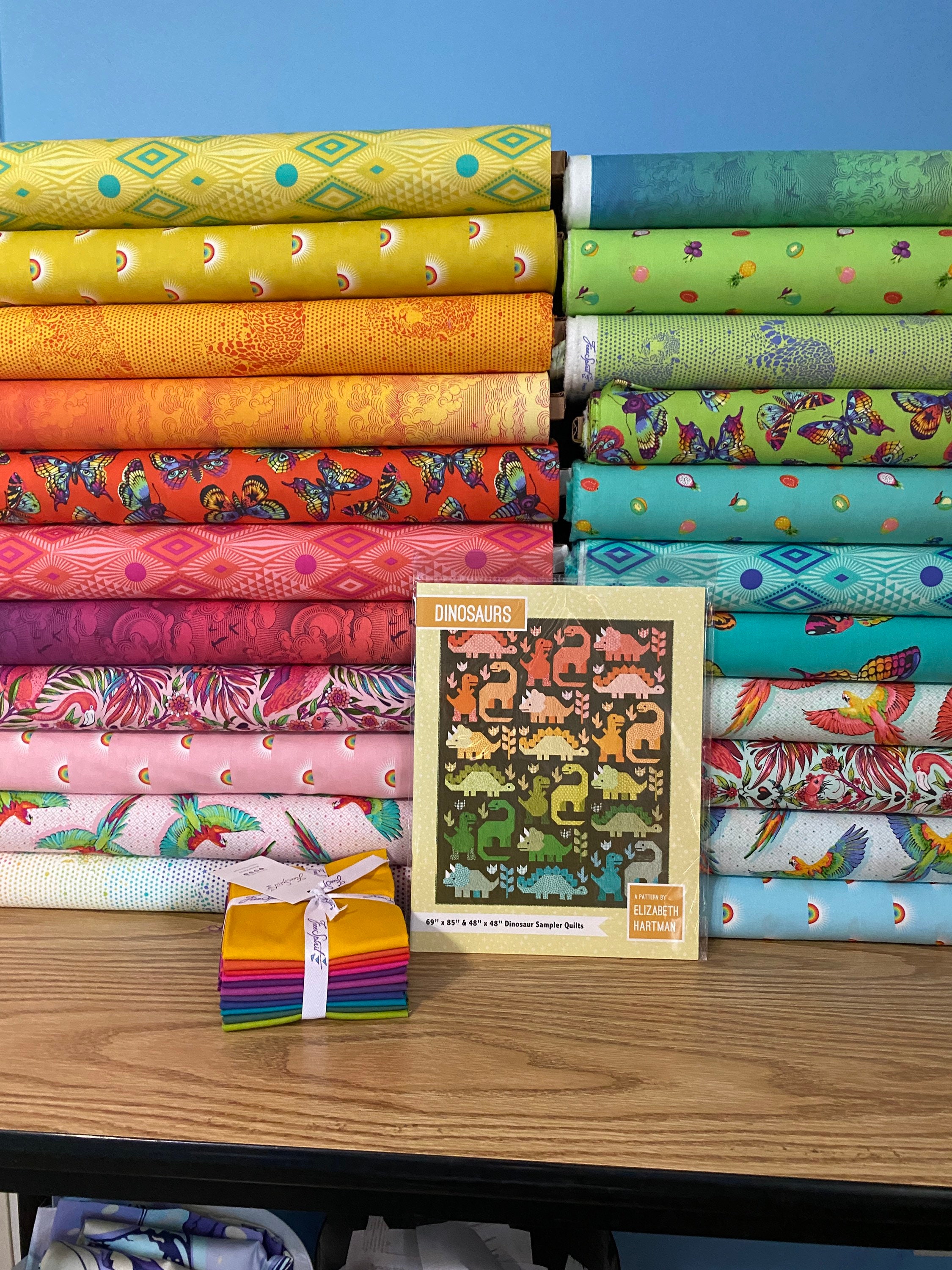 Dinosaurs Quilt Kit and Pattern by Elizabeth Hartman Featuring Etsy