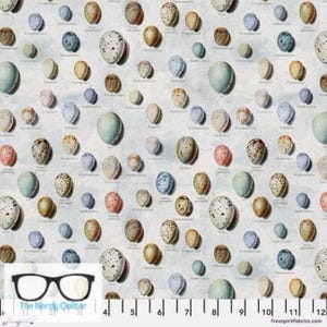 Palette Blue Eggs by Tim Holtz for Freespirit - Sold by the Half Yard