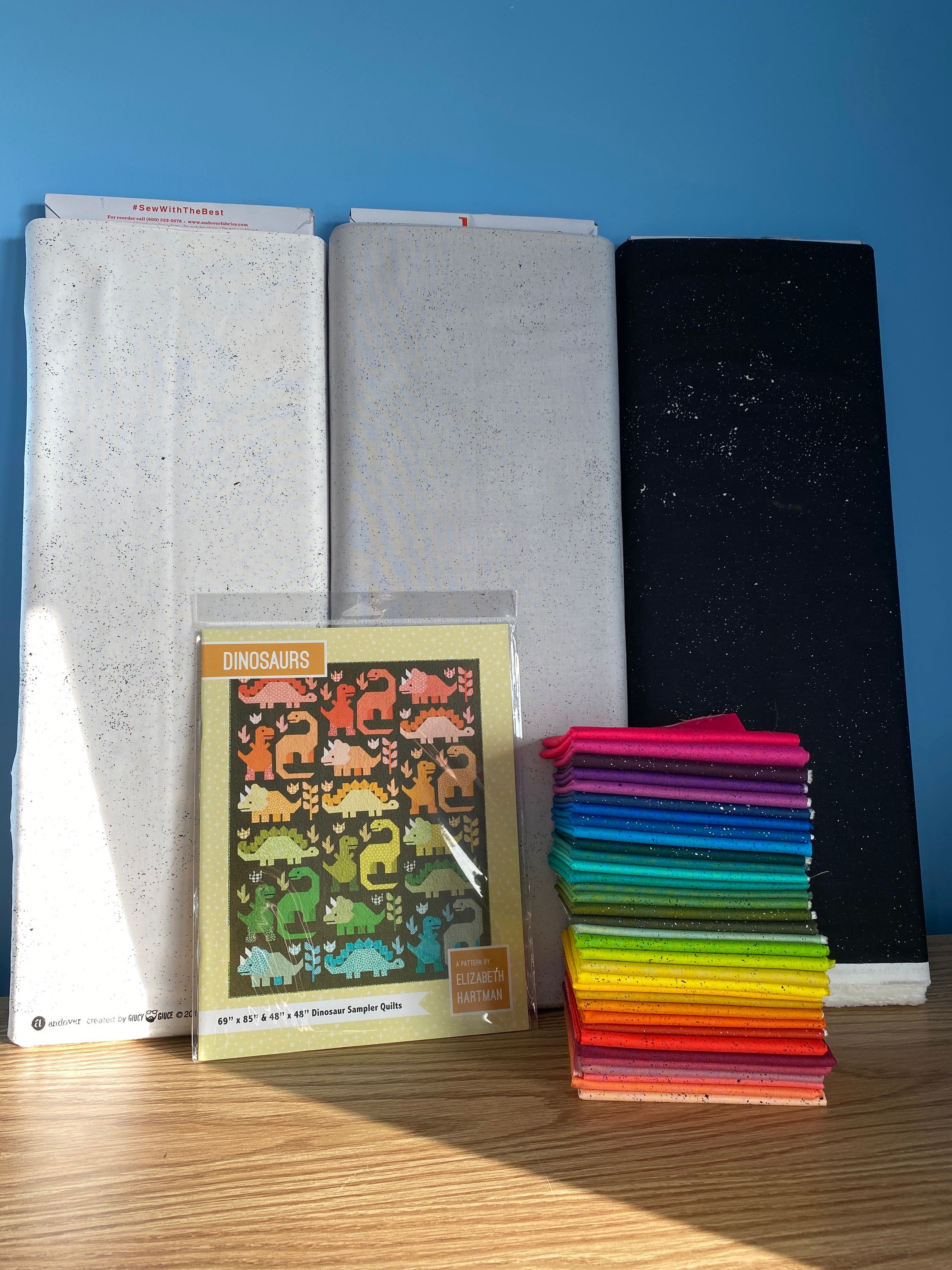 Dinosaurs Quilt Kit by Elizabeth Hartman Featuring Etsy