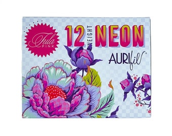 Preorder: Aurifil Untamed 12wt plus Neon Thread set by Tula Pink 3ct