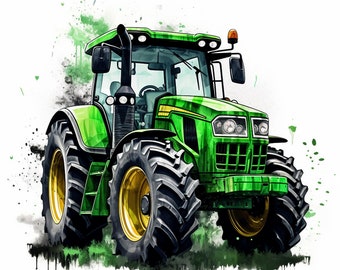 Zielony traktor sublimacja png - traktor png, traktor transfer, traktor do druku, urodziny farmy, urodziny traktor, irlandzka farma w Europie