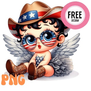 Betty boop carino png, Bambino nato png, Cappello americano Sublimazioni, ciao PNG, Download di disegni, Clipart PNG, Camicia png, Sublimazione Cowgirl americana