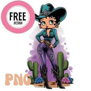 Betty boop cute png,cowgirl  png,Bonus 4 PNG,Western Sublimations,Valentin PnG,Designs Downloads,PNg Clipart,Shirt png,Sublimation Download