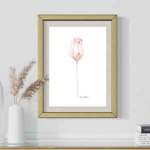 Florales Poster für Eingangsbereich Blumenmalerei für Wohnkultur Blumenkunst für Kinderzimmer Drucke Galeriewand Tulpenblumenkunstwerk für Sie