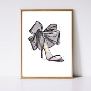 Stampe con tacchi per amanti della moda, decorazioni per la camera da letto, illustrazioni di moda, stampe artistiche per la pittura domestica, scarpe firmate, come regalo per un amico alla moda