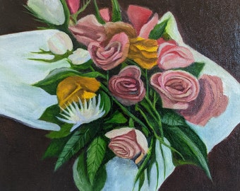 Bouquet - huile sur toile