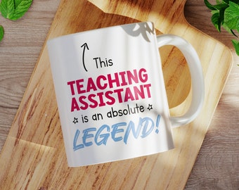 Thank you Gift Mug for Teaching Assistant - Leaving Presents, Well Done on your New Job, Office Cup, Work Mug for Her, Promotion Present