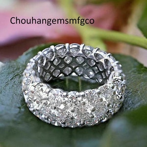 Women&#39;s Wedding Ring, Certified GRA Moissanite Diamond Band, 925 Sterling Silver Round Cut Ring, Solitaire Engagement Ring, Anniversary Ring