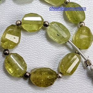 Vesuvianite Double Sided Faceted Nuggets Beads,Clear Vesuvianite Gemstone Briolettes,High Polish Nugget Jewelry Making Beads,8-10mm,5 Inches