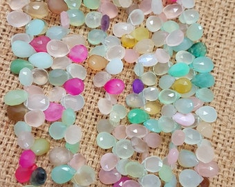 Chalcydony pear,multi chalcedony heart shape pear,AAA quality chalcedony pear,multi chalcedony heart shape pear briolettes Beads,9-10 mm,8