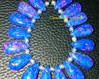 Top Half Drill Beads 8mm-18mm Top Half Drill 1mm 3 Matched Pair Natural Blue Opal Handmade Faceted Heart Shape Loose Beads
