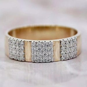 Certified GRA Moissanite Diamond Band, 925 Sterling Silver Round Cut Engagement Band, Anniversary Ring, Wedding Jewelry Gift For Her & Him