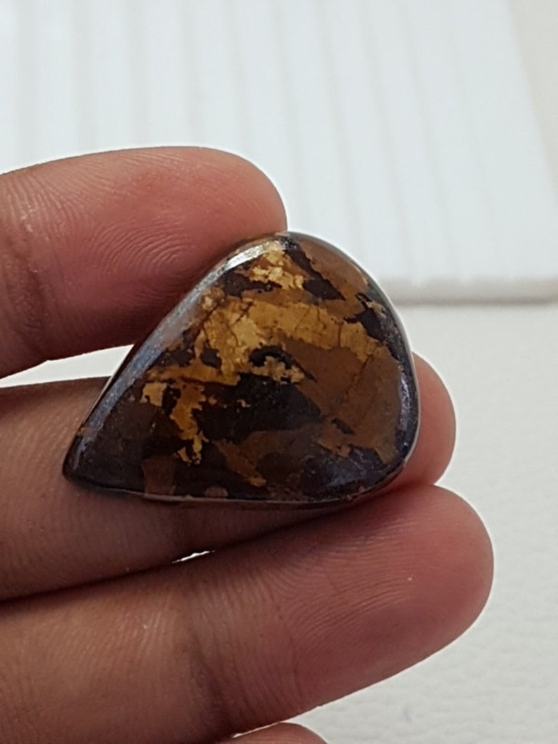 Natural Brown Jade Cabochons,Brown Jade Cabochon,Brown Jade Pear Shape Gemstone,AAA Quality Brown Jade Loose Gemstone,30x23x5 mm,36.1 Cts,