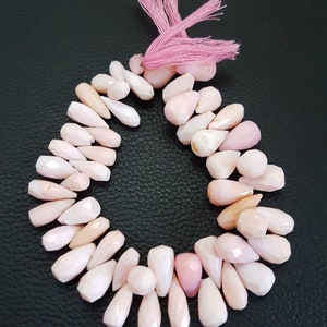 Natural Bio Pink opal faceted tear drops beads,Bio Pink opal faceted tear drops beads,AAA Bio Pink opal faceted beads briolettes,13-18 mm,8&quot;