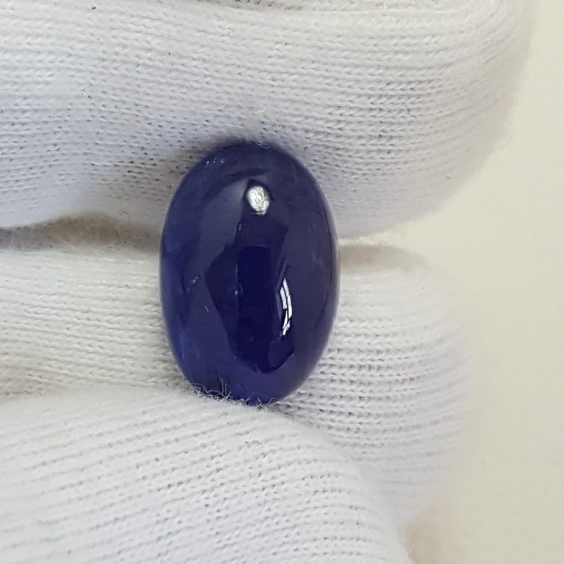Tanzanite Cabochon.Natural Oval Tanzanite Smooth Cabochon.Tanzanite D Block AAA Quality Smooth Cabs Loose Gemstone,16x11x6 MM,10.5 Cts