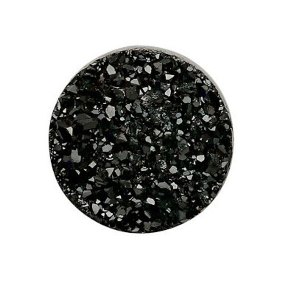 Black cheap druzy agate