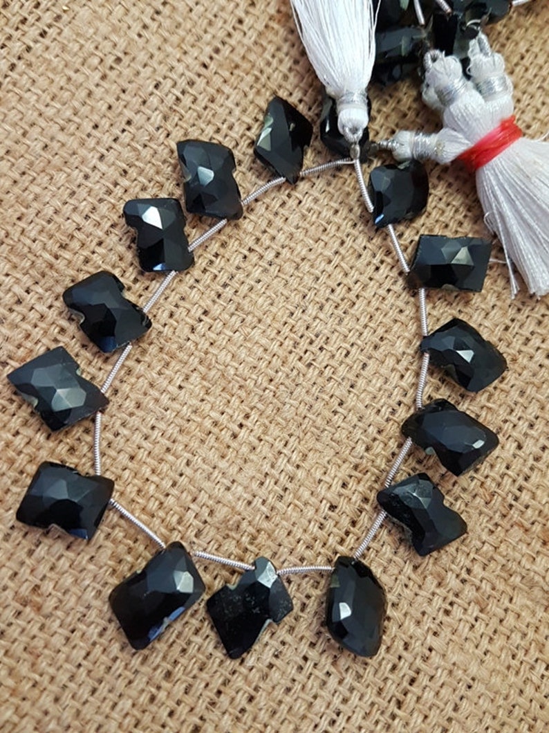 Black Chalcedony Fancy,Natural Black Chalcedony Beads,Black Chalcedony Fancy Shape Beads,AAA Quality Black Chalcedony Briolettes,15-19 mm,8
