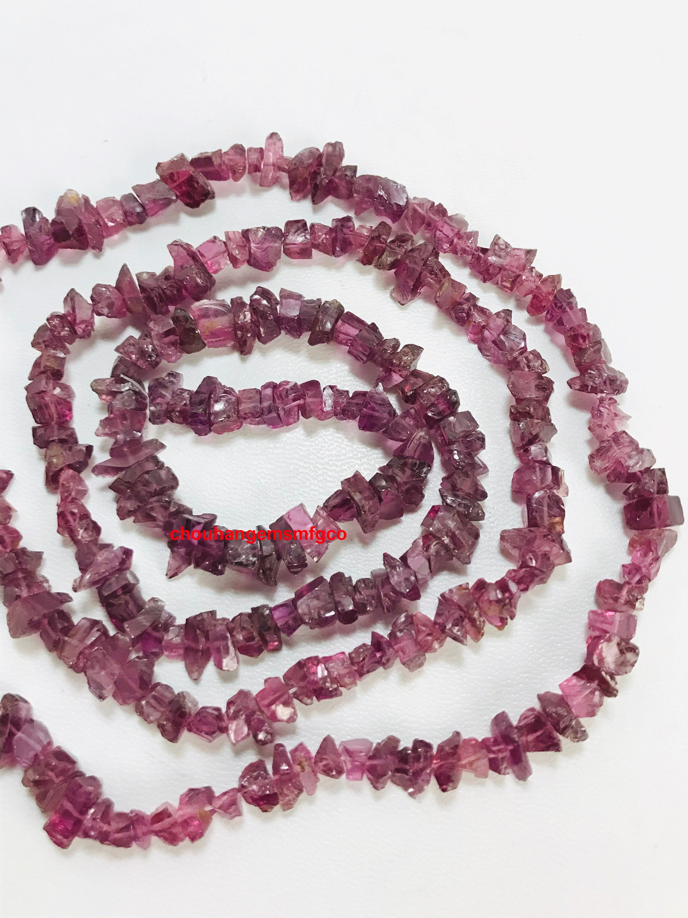 Rhodolite Garnet Uncut Raw Beadsaaa Pink Garnet Gemstone - Etsy