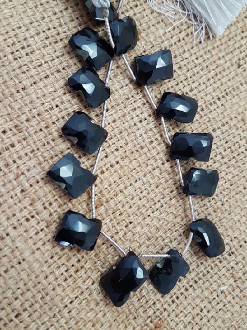 Black Chalcedony Fancy,Natural Black Chalcedony Beads,Black Chalcedony Fancy Shape Beads,AAA Quality Black Chalcedony Briolettes,15-19 mm,8