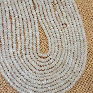 Silverite Faceted Rondelles beads, rare Silverite beads, AAA quality faceted Silverite beads, Silverite Rondelles beads, Size 4 mm 13 Inches