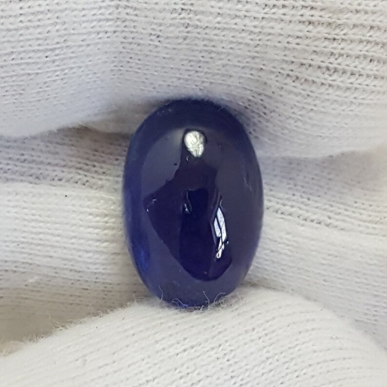 Tanzanite Cabochon.Natural Oval Tanzanite Smooth Cabochon.Tanzanite D Block AAA Quality Smooth Cabs Loose Gemstone,16x11x6 MM,10.5 Cts
