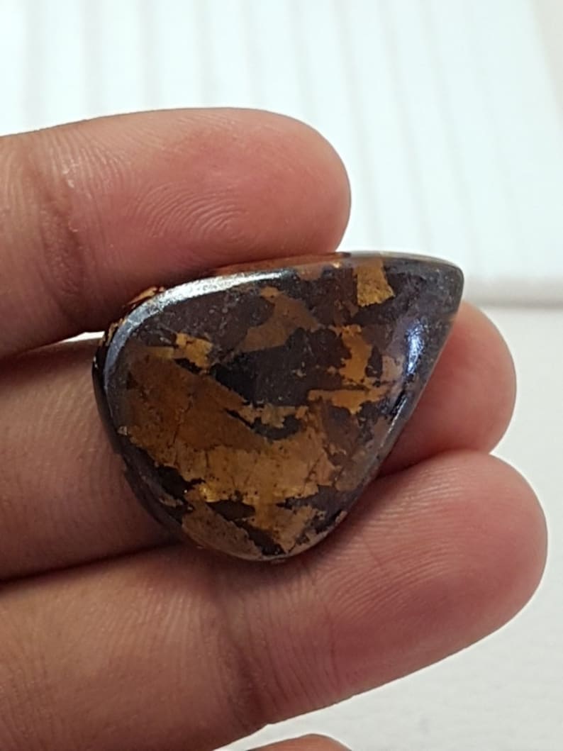 Natural Brown Jade Cabochons,Brown Jade Cabochon,Brown Jade Pear Shape Gemstone,AAA Quality Brown Jade Loose Gemstone,30x23x5 mm,36.1 Cts,