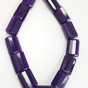 Purple Amethyst Chalcedony Nuggets,Chalcedony Faceted Elongated Briolettes,Size 12.5-16 MM Long,Loose Gemstone Baguette Shape Beads image 1