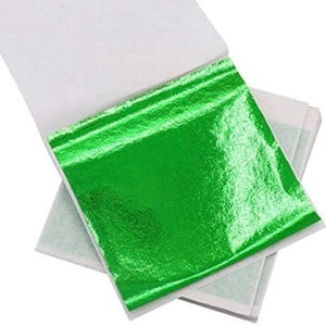 Foil Paper Grün, Rot, Blau, Rosa, Lila Imitation Farbige Vergoldung Foil Blatt, Nagel-Deko, Gemälde, Kunsthandwerk, Größe 14 x 14 CM, Möbel
