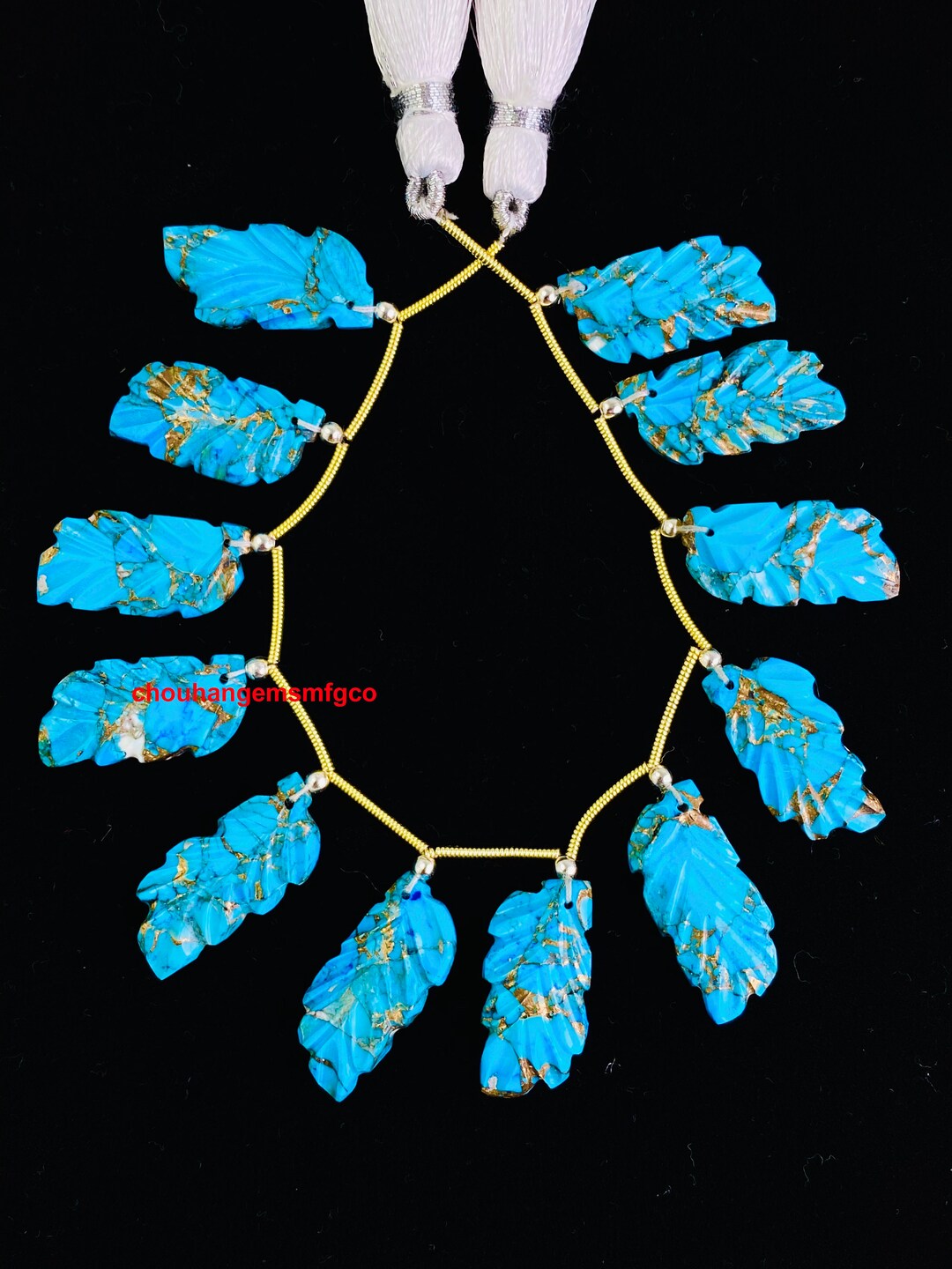 Natural Sky Blue Copper Turquoise Hand Carving Gemstone Beads Etsy