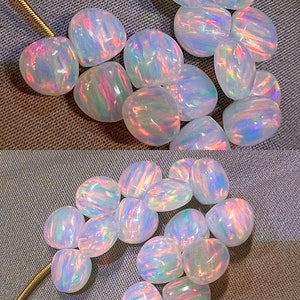 Jelly Opal Smooth Heart shape Beads,Multi Flashy Fire Opal Briolettes,Highly Polish Jelly Opal Healing Power Beads,10mm,10 Pieces