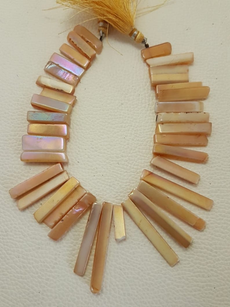 Rainbow Moonstone stick beads,AAA quality Rainbow Moonstone rectangle stick beads,Moonstone briolettes Beads,17-40 mm,8 Inches Strand