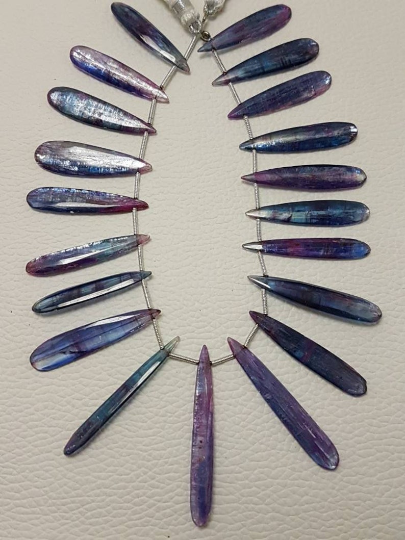 Mystic Kyanite Faceted Almond pear beads,kyanite faceted pear beads,AAA quality kyanite faceted almond pear briolettes 30-45mm 20 pieces