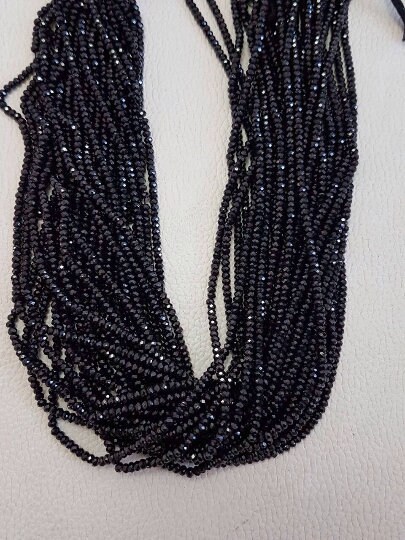 Black Spinel Beads AAA Quality Black Spinel Faceted Tyre Beads - Etsy