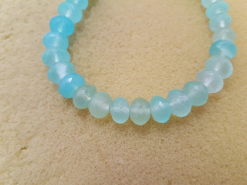AAA Natural Aqua Blue Chalcedony Faceted Cube Box Gemstone Loose Beads,,7-8MM Beads 8/'/' Gemstone Beads For Jewelry 7-8mm Wholesale