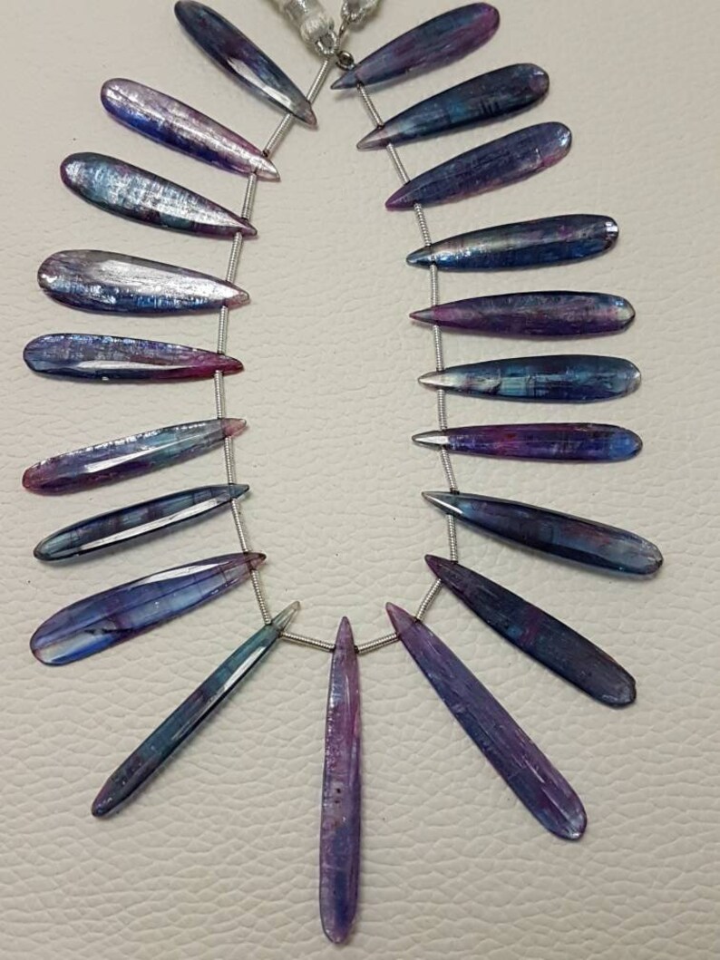 Mystic Kyanite Faceted Almond pear beads,kyanite faceted pear beads,AAA quality kyanite faceted almond pear briolettes 30-45mm 20 pieces