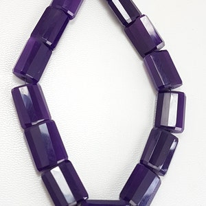 Purple Amethyst Chalcedony Nuggets,Chalcedony Faceted Elongated Briolettes,Size 12.5-16 MM Long,Loose Gemstone Baguette Shape Beads image 2