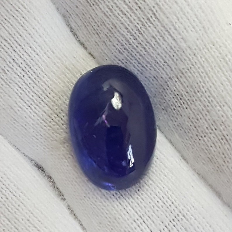 Tanzanite Cabochon.Natural Oval Tanzanite Smooth Cabochon.Tanzanite D Block AAA Quality Smooth Cabs Loose Gemstone,16x11x6 MM,10.5 Cts