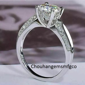 Wedding Ring, Women&#39;s Engagement Ring, Certified GRA Moissanite Diamond Cluster Ring, 925 Sterling Silver Round Cut Ring, Anniversary Ring