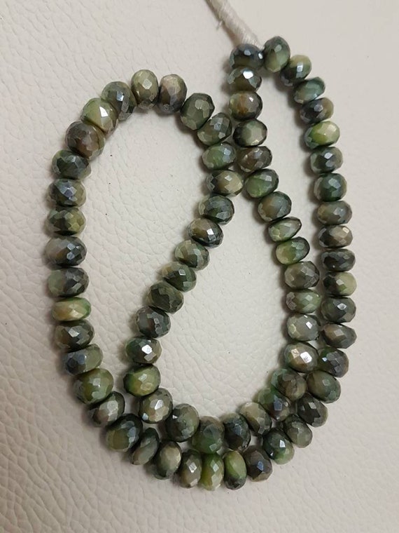 Green Moonstone Faceted Beads, Green Chocolate Moonstone,aaa