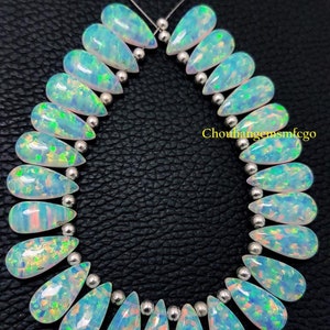 Jelly Opal Smooth Almond Pear Beads,Multi Flashy Fire Opal Briolettes,Highly Polish Jelly Opal Healing Power Beads,15x7mm 8 Inch