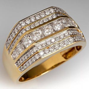 Certified GRA Moissanite Diamond Round Cut Band Ring 925 Sterling Silver Anniversary Pinky Ring, Engagement Ring, Wedding Gift For Him & Her