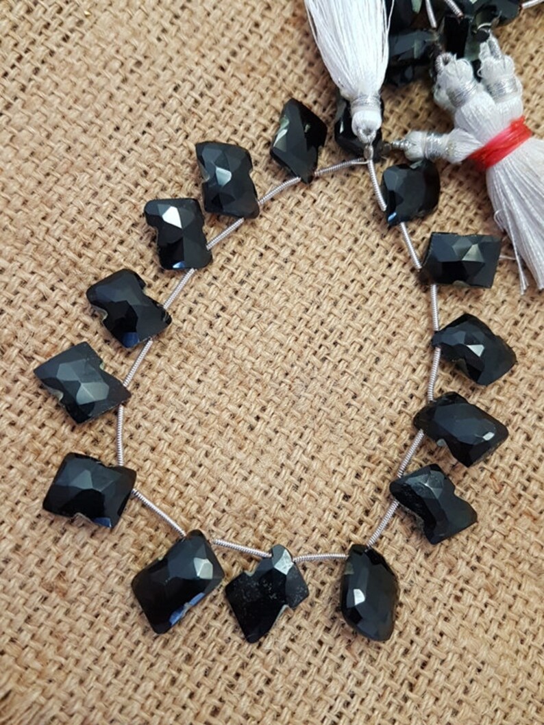 Black Chalcedony Fancy,Natural Black Chalcedony Beads,Black Chalcedony Fancy Shape Beads,AAA Quality Black Chalcedony Briolettes,15-19 mm,8