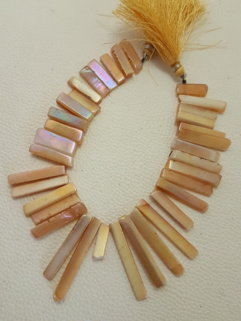 Rainbow Moonstone stick beads,AAA quality Rainbow Moonstone rectangle stick beads,Moonstone briolettes Beads,17-40 mm,8 Inches Strand
