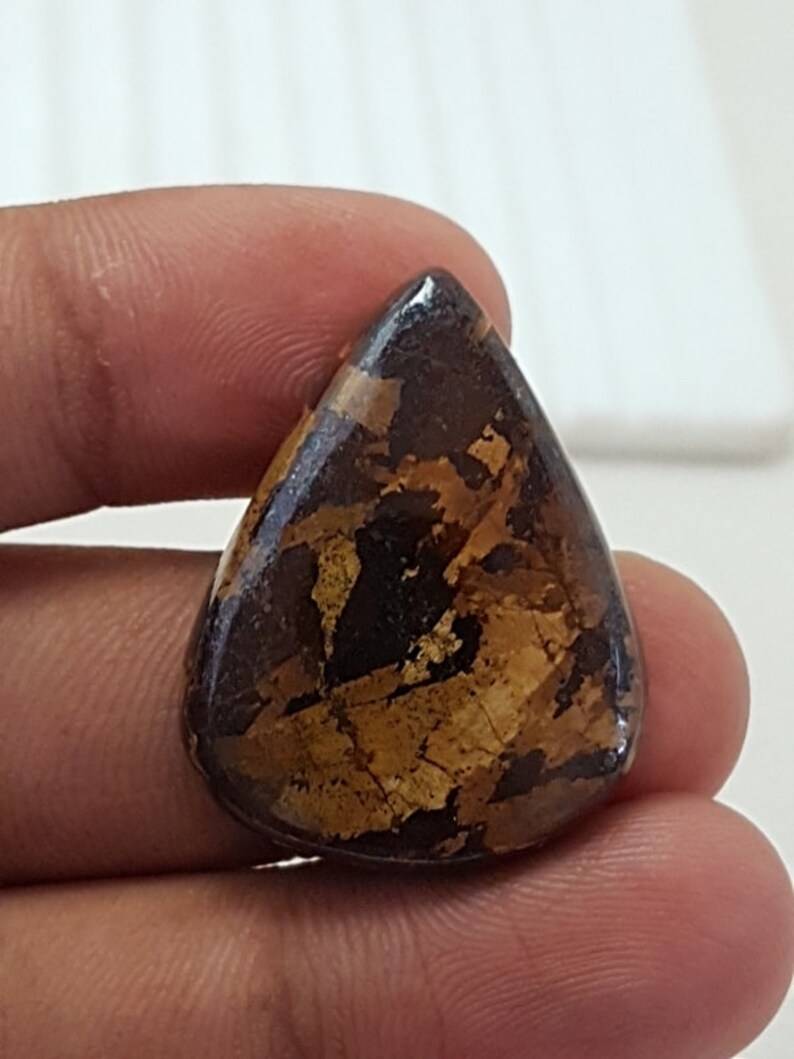 Natural Brown Jade Cabochons,Brown Jade Cabochon,Brown Jade Pear Shape Gemstone,AAA Quality Brown Jade Loose Gemstone,30x23x5 mm,36.1 Cts,