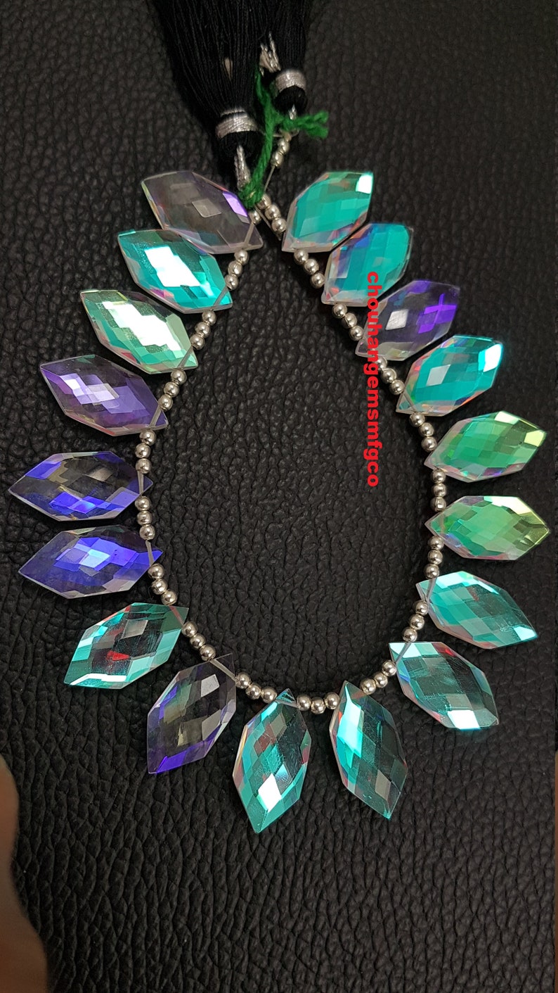 Gorgeous Multi Fire Rainbow Moonstone Quartz Faceted Fancy Shape Briolettes,Good Making Stone,Jewelry Making,Size 20x10mm,8 Inches Strand
