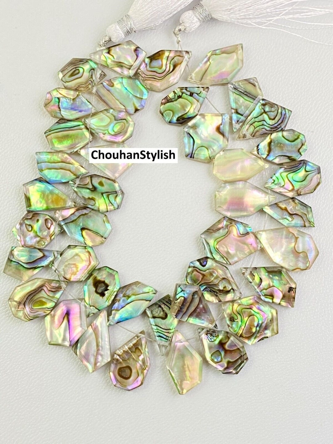 Abalone Shell Step Cut Briolette Fancy Shape Gemstone for Jewelry ...