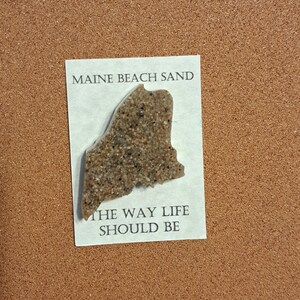 Maine Beach Sand Magnet. Vacation momento image 1