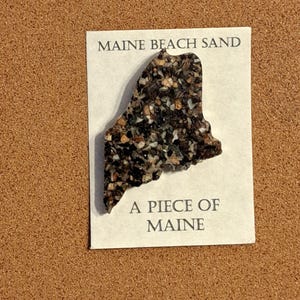 Maine Beach Sand Magnet. Vacation momento image 13