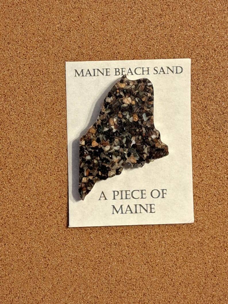 Maine Beach Sand Magnet. Vacation momento image 13