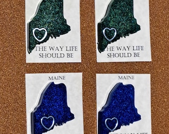 Maine Resin Magnet or Ornament, Lewiston Strong, Maine Made